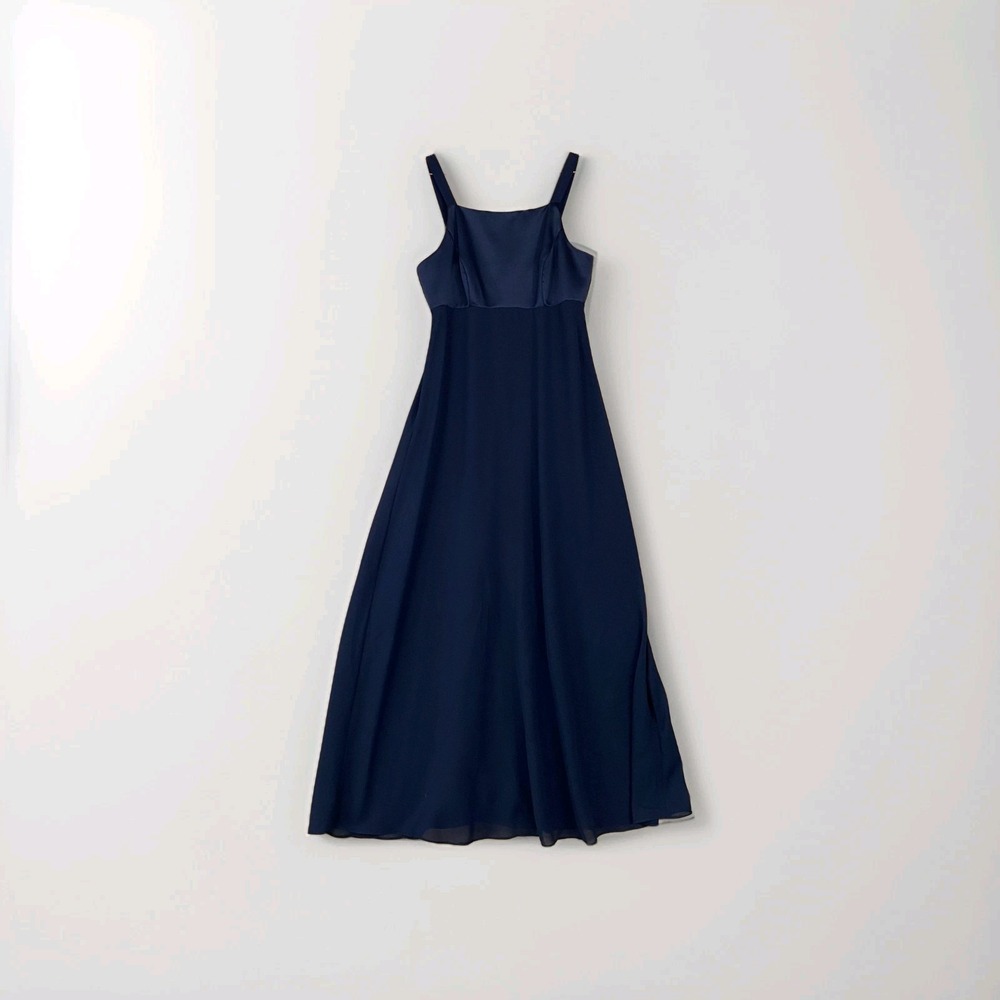 Night Way Collections Dress Womens 10 Navy Blue Formal‎ Evening Gown Maxi Long